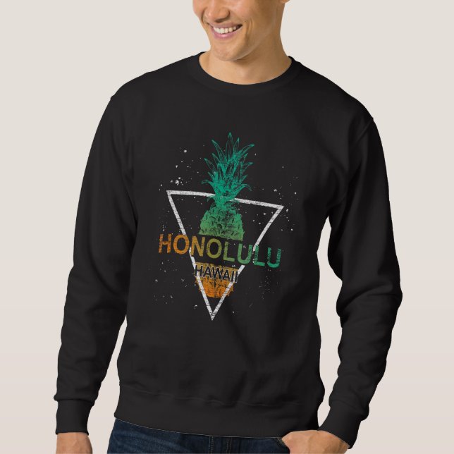 Sweatshirt Ananas Hawaiian Tropical Summer Vacation Honolu (Devant)