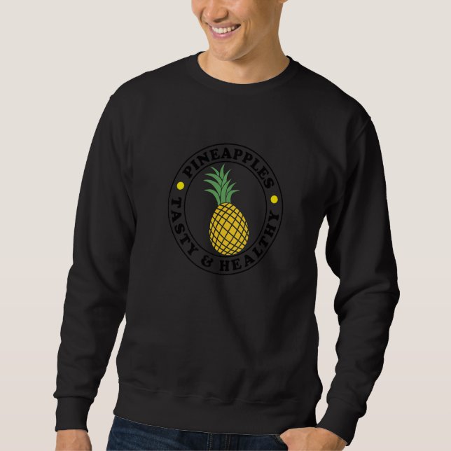 Sweatshirt Ananas savoureux vitamines fruits sains   (Devant)