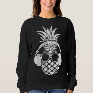Sweatshirt Ananas vintage Hawaiian Aloha Beach Cockt aux frui