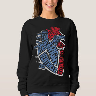 Sweatshirt Anatomical Heart Medical Parts Cardiologist Surgeo