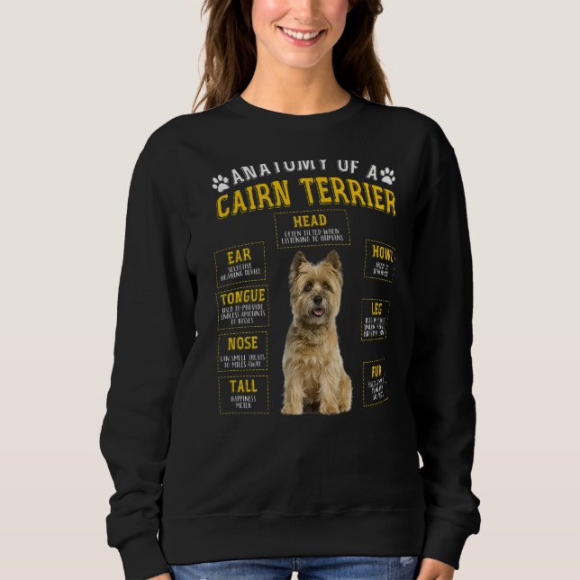 Sweatshirt Anatomie Cairn Terrier Pour Femmes Hommes (Devant)