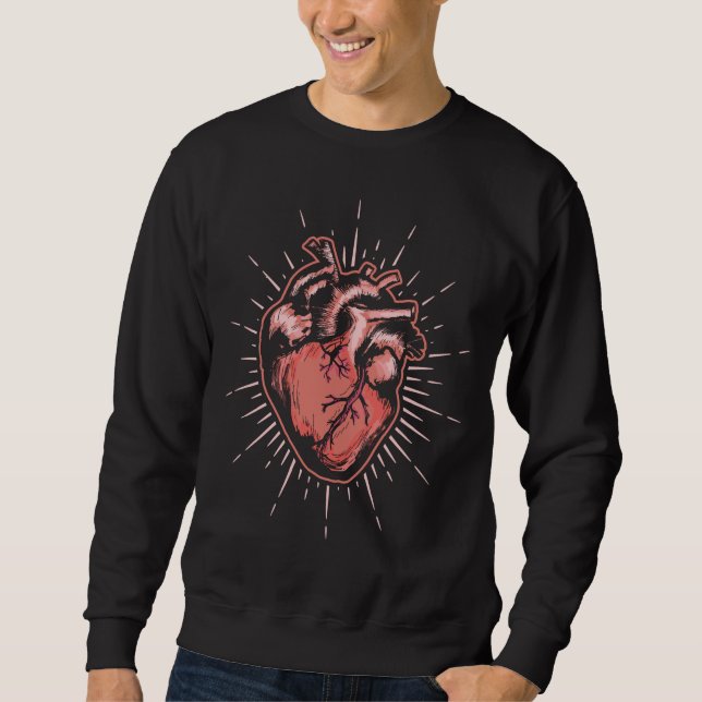 Sweatshirt Anatomie cardiaque Anatomie Art Cardiologie (Devant)