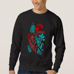 Sweatshirt Anatomie Coeur Aorte Docteur Infirmière Cardiologu