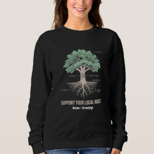 Sweatshirt Anatomie d'Arbre Botanique Soutenez Vos Racines Lo