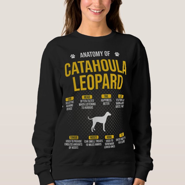 Sweatshirt Anatomie De Catahoula Leopard Amoureux des chiens (Devant)