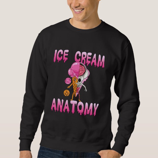 Sweatshirt Anatomie de la glace dans la crème glacée (Devant)