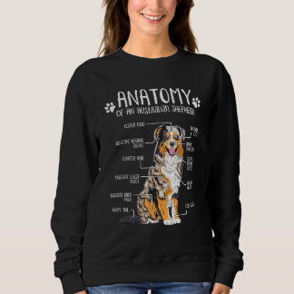 Sweatshirt Anatomie drôle Australien Berger Amoureux des chie