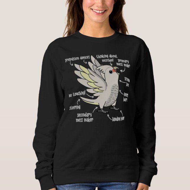 Sweatshirt Anatomie du perroquet I Cacatoès de Goffin (Devant)