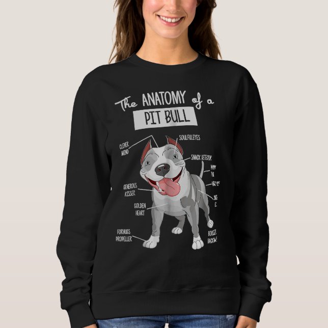 Sweatshirt Anatomie D'Un Amoureux des chiens Pitbull Unisex H (Devant)