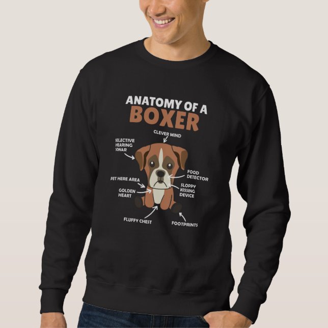 Sweatshirt Anatomie D'Un Chien Doux Boxer Chien Chien Chien C (Devant)