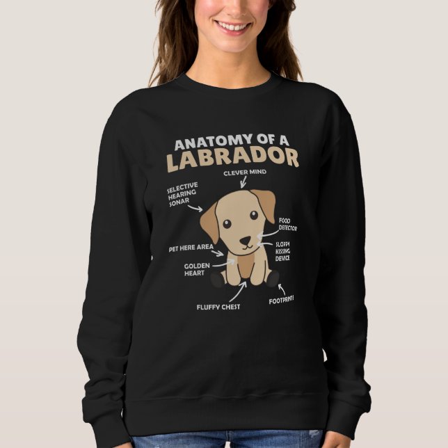 Sweatshirt Anatomie D'Un Chien Doux Du Labrador Retriever (Devant)