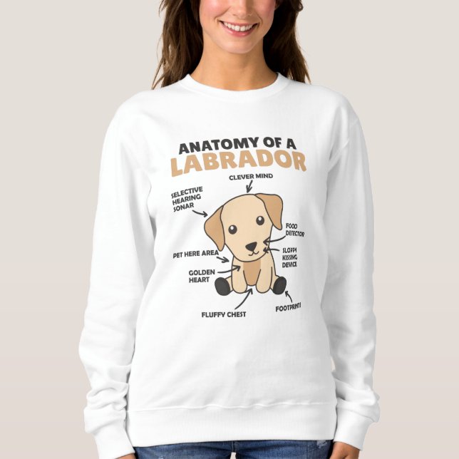 Sweatshirt Anatomie D'Un Chien Doux Du Labrador Retriever (Devant)