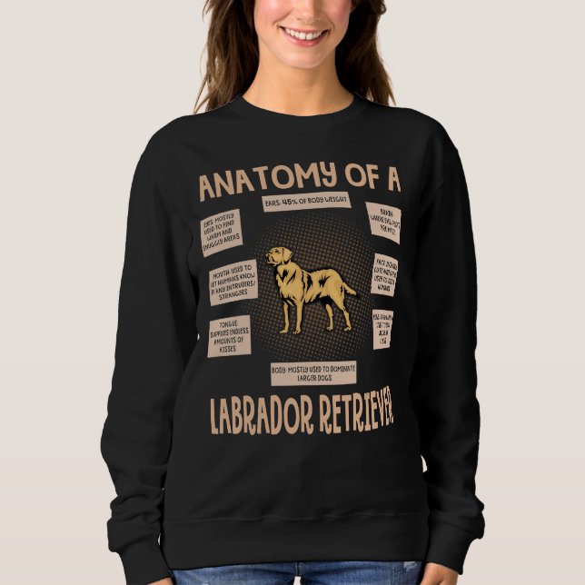 Sweatshirt Anatomie D'Un Chiot Du Labrador Retriever (Devant)