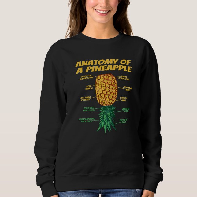 Sweatshirt Anatomie d'un Pineapple Swinger à l'envers Ananas (Devant)