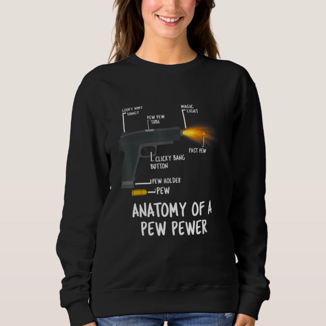 Sweatshirt Anatomie d'un pistolet à puces Ammo Modification m (Devant)