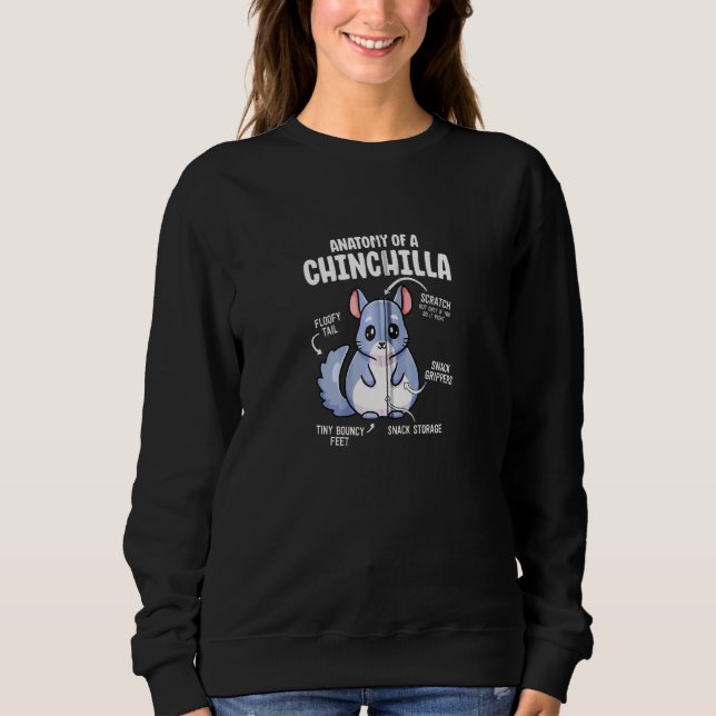 Sweatshirt Anatomie D'Une Chinchilla Pour Les Femmes Maman (Devant)