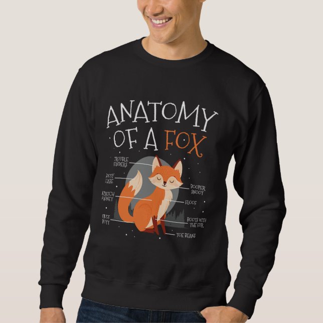 Sweatshirt Anatomie D'Une Forêt De Fox Mmite Fox Animal (Devant)