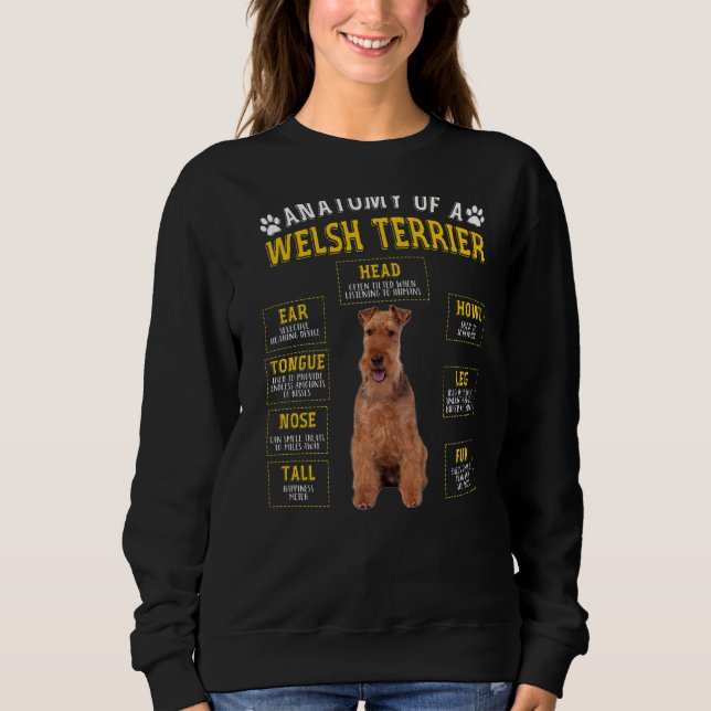 Sweatshirt Anatomie Galloise Terrier Pour Femmes Hommes (Devant)