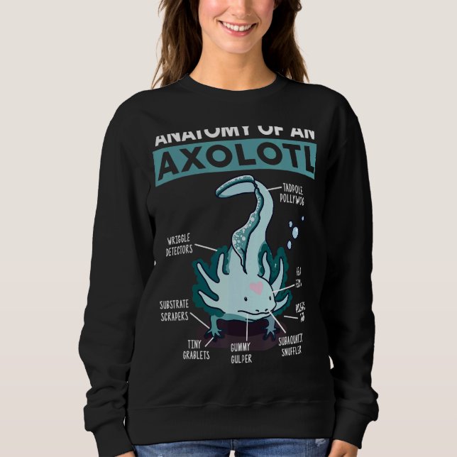Sweatshirt Anatomie Mignonne D'Un Axolotl Mexicain Poisson Ma (Devant)