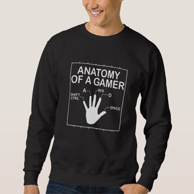 Sweatshirt Anatomy Of a Gamer Hand Gaming Gamer Boy Men Funny (Devant)