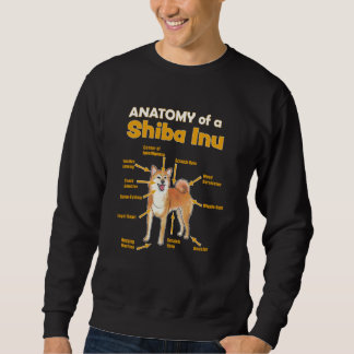 Sweatshirt anatomy of a Shiba Inu for her and him