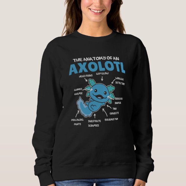 Sweatshirt Anatomy Of an Axolotl Sweet Axolotl Explanation  3 (Devant)