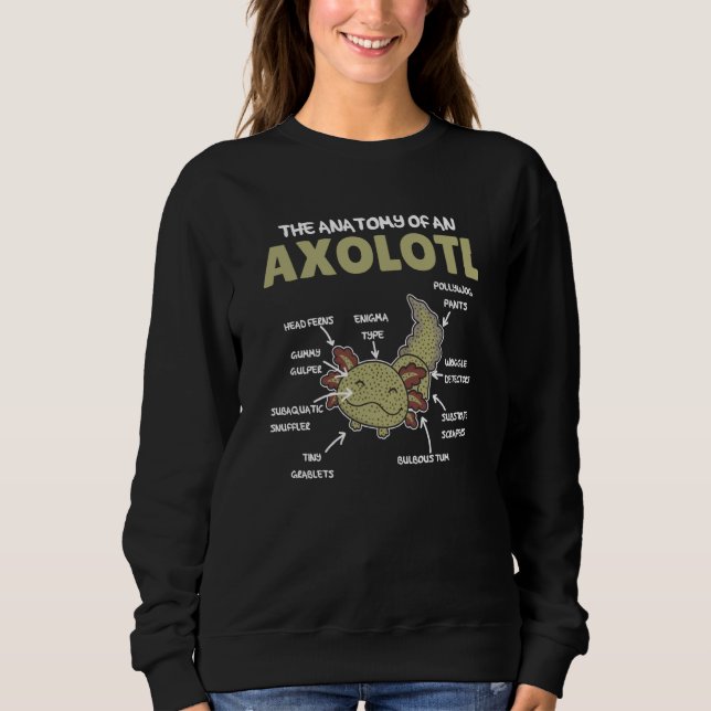 Sweatshirt Anatomy Of an Axolotl Sweet Axolotl Explanation  5 (Devant)