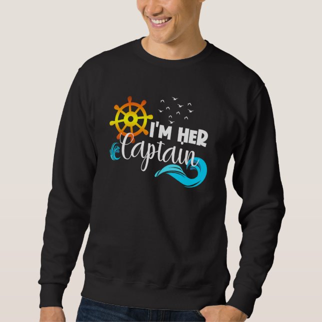 Sweatshirt Anchor Captain Couple Cruise Valentine's Day Match (Devant)
