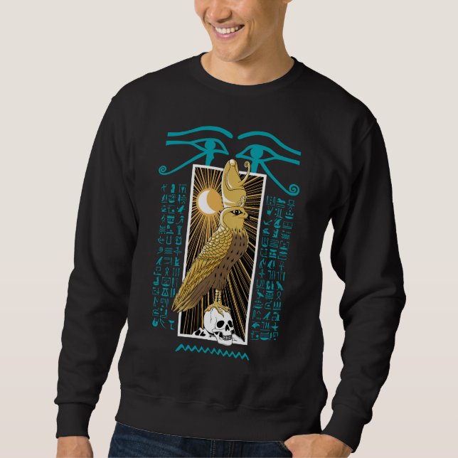 Sweatshirt Ancien Faucon d'Egypte Dieu Horus (Devant)