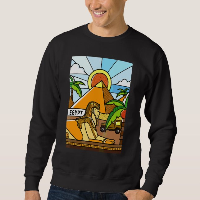 Sweatshirt Ancienne Egypte Sphinx et Pyramides égyptiennes An (Devant)