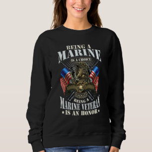 Sweatshirt Anciens Combattants Être Un Vétéran Marin Est Un H