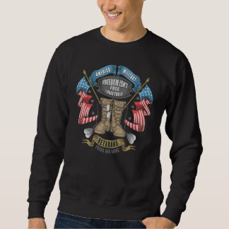 Sweatshirt Anciens Combattants Fiers Et Courageux Anciens Com