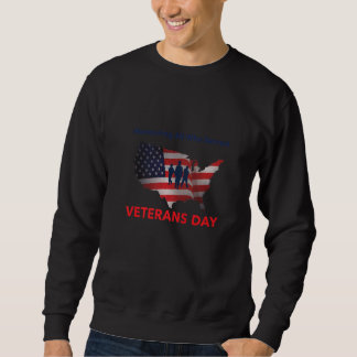 Sweatshirt Anciens Combattants Jour en détresse Drapeau Améri