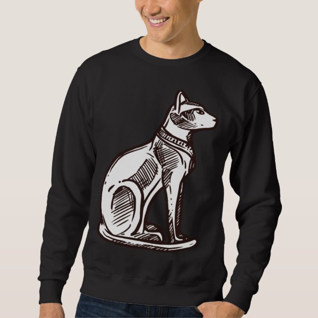 Sweatshirt Ancient Egypt Cat Goddess Sacred Animal Deity God (Devant)
