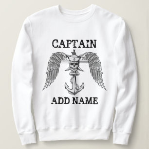 Sweatshirt Ancrage personnalisé du nom du capitaine de bateau