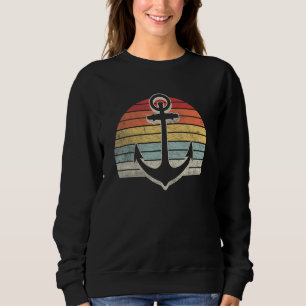 Sweatshirt Ancre Rétro Vêtements de Vacances Plage Mer Marin