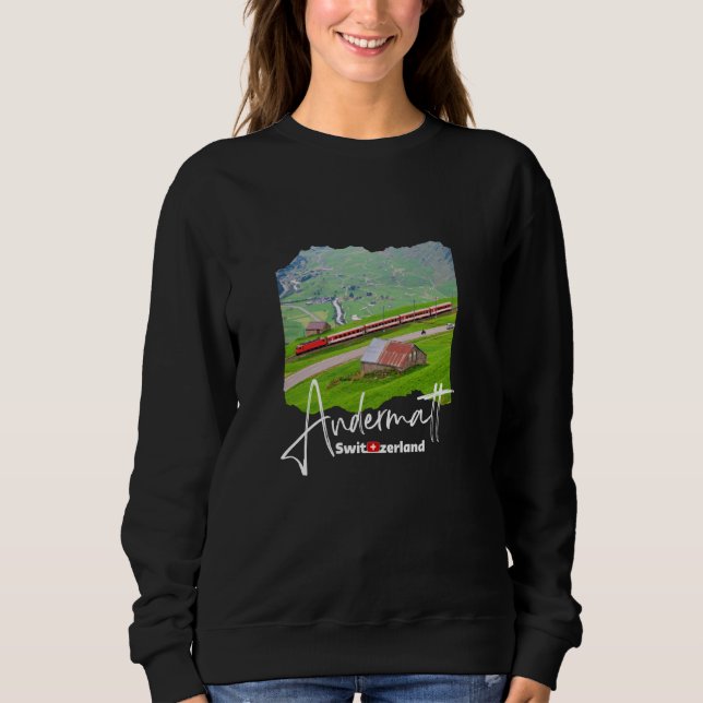 Sweatshirt Andermatt Suisse Randonnée Andermatt (Devant)