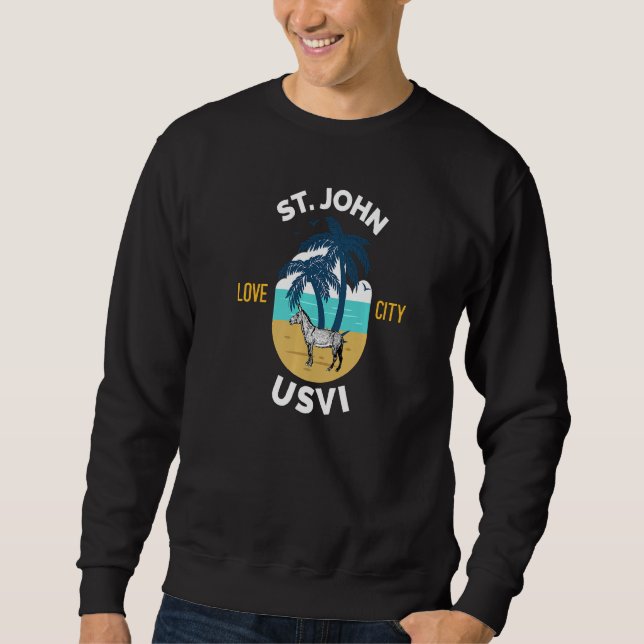 Sweatshirt Âne sauvage de St. John Îles Vierges américaines s (Devant)
