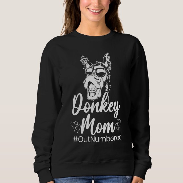 Sweatshirt Ânesse Maman Animal  Amour Âne (Devant)