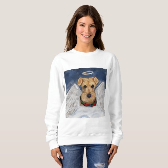 Sweatshirt Ange Airedale Terrier (Devant entier)