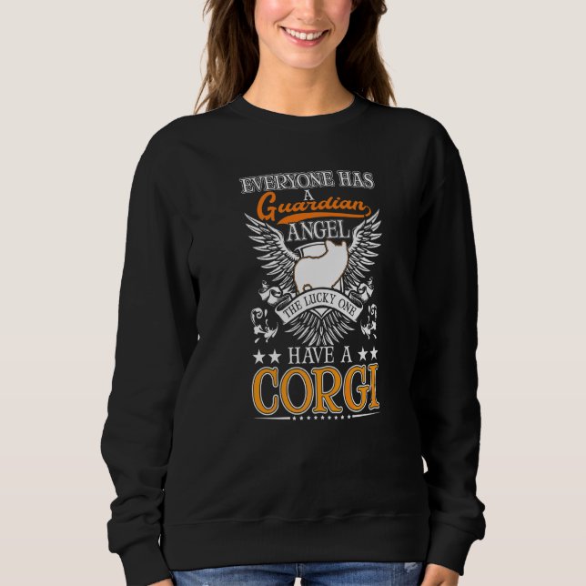 Sweatshirt Ange gardien Corgi   (Devant)