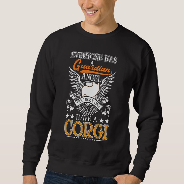 Sweatshirt Ange gardien Corgi (Devant)