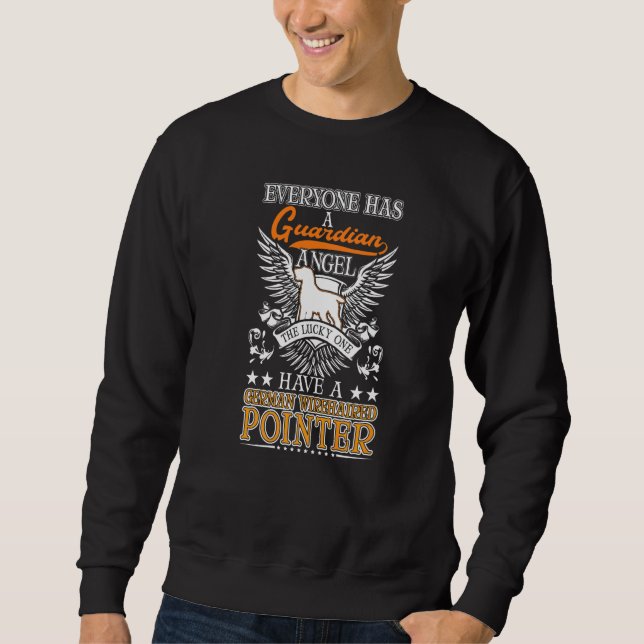 Sweatshirt Ange gardien pointer à poil dur allemand   (Devant)