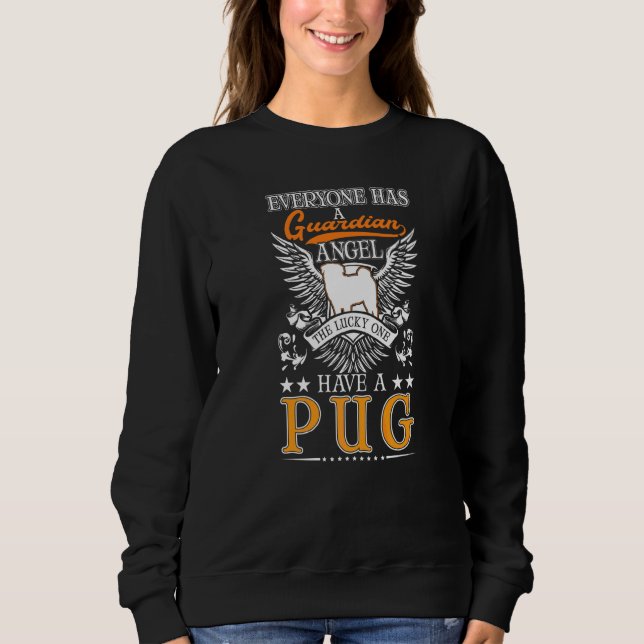 Sweatshirt Ange gardien Pug (Devant)