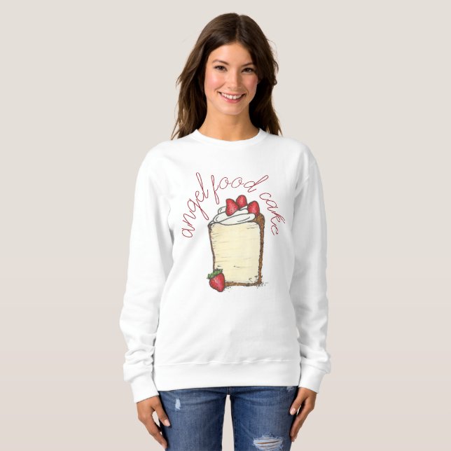 Sweatshirt Angel Aliments Angelfood Gâteau tranche fraise Des (Devant entier)