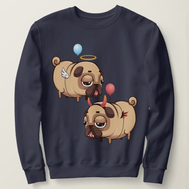 Sweatshirt Angel/Diable Carlin mignon (Design devant)