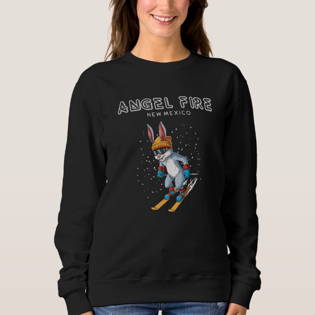 Sweatshirt Angel Fire Nouveau-Mexique Lapin de ski (Devant)