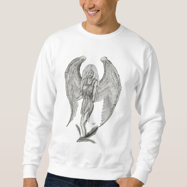 Sweatshirt Angel, Noir et Blanc (Devant)