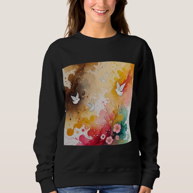 Sweatshirt Anges abstraits  (Devant)