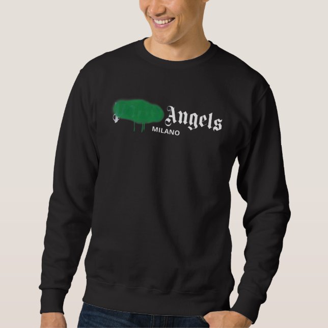 Sweatshirt Anges, Jolies Anges Spray Jaune (Devant)